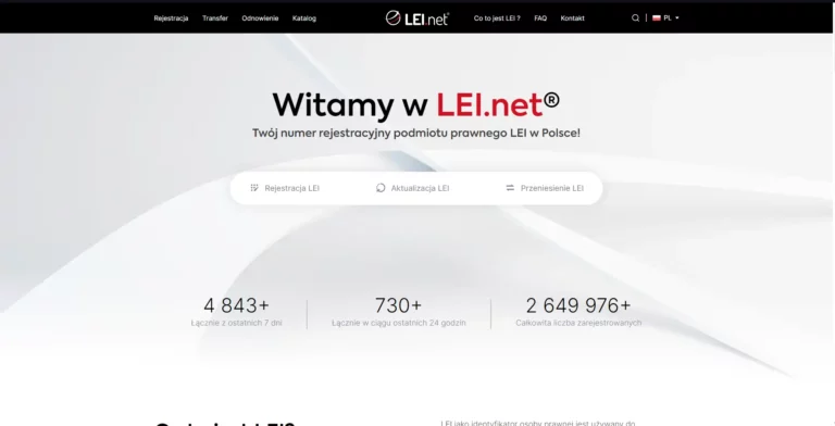 LEI.net – Rejestracja i odnowa numerów LEI