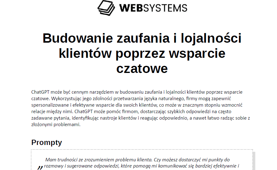 Darmowe prompty AI zwiększające wydajność pracy