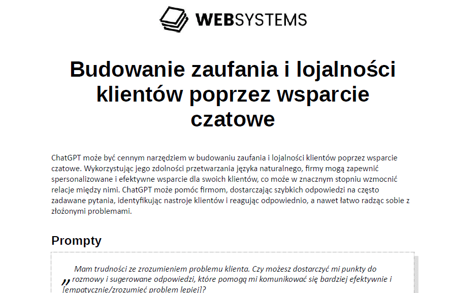 Darmowe prompty AI zwiększające wydajność pracy